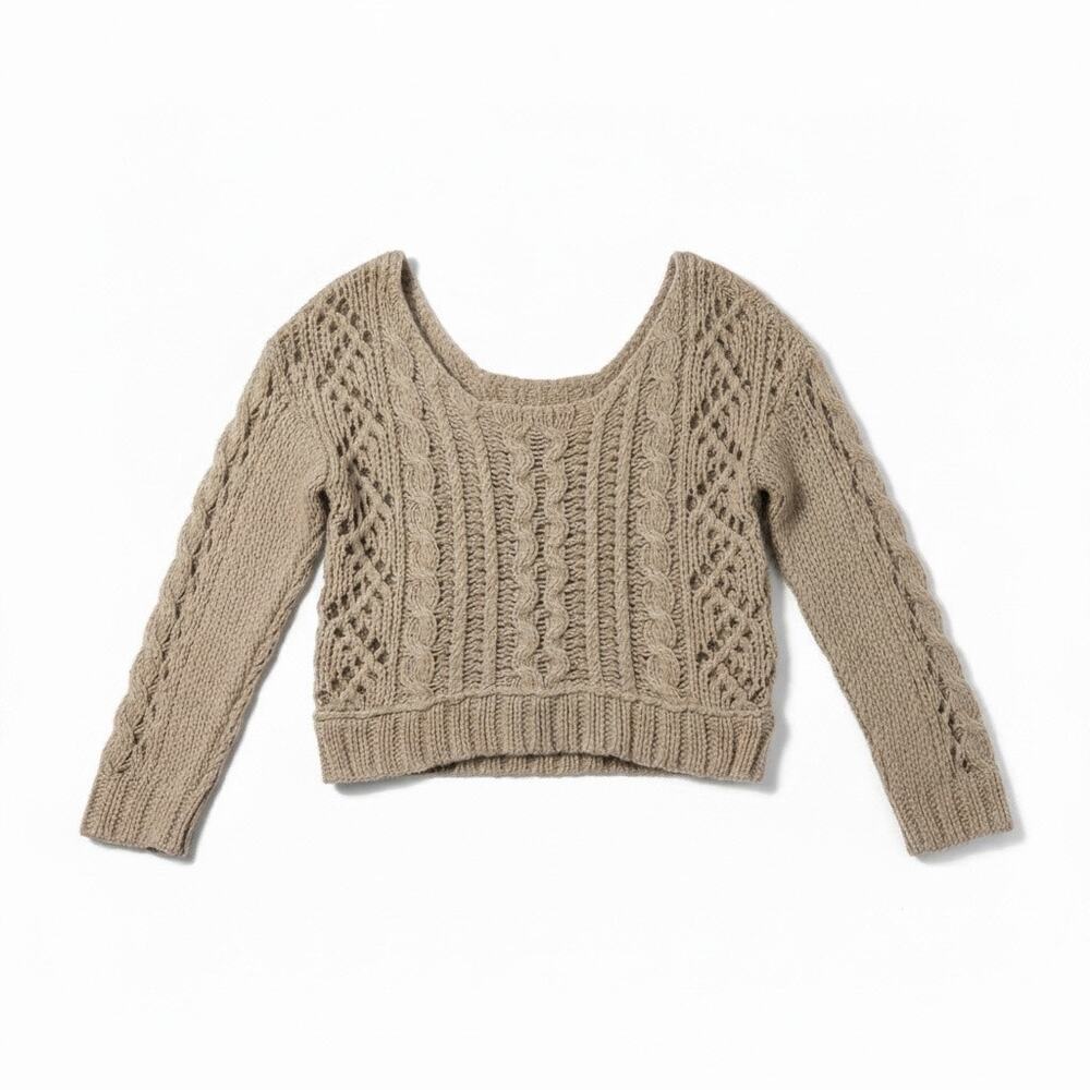 Free People XS Mohair Wool Blend Open Knit Sweater Boho Summer - Picture 3 of 6